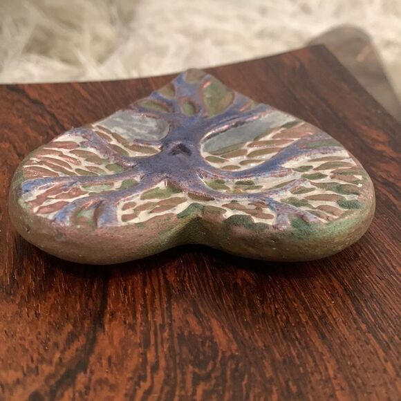 J Diller Raku Art Pottery Heart &
Tree Of Life - Picture 4 of 17